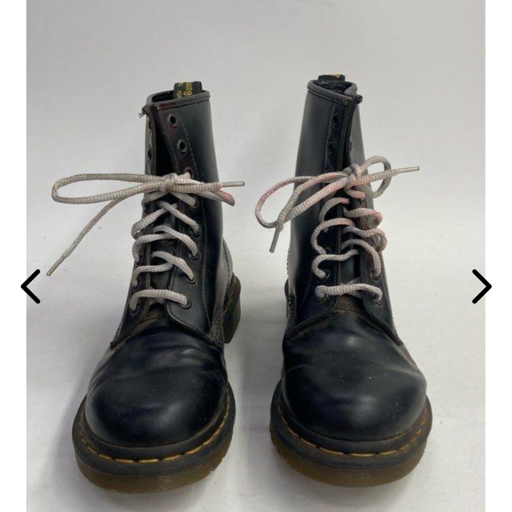 Black Leather Lace-Up Boots